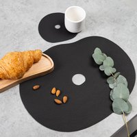 Schwarz Leder Tischsets I Tischmatte Und Untersetzer von NAMUOS