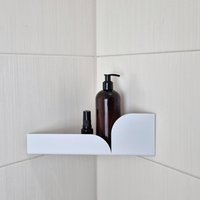 Weißes Metall Dusch-Eckregal Bauhaus I Modernes Shampoo-Wandregal Fürs Badezimmer Mehrfarben von NAMUOS