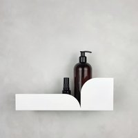 Weißes Metall Wandregal Für Badezimmer Organisation Bauhaus I Über Wc Aufbewahrung von NAMUOS