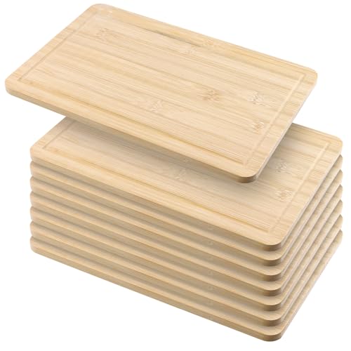 NAMYEUT 8 Stück 29 x 19 cm Schneidebrett Holz Klein, Bambus Holzbrett Küche Schneidbrett mit Saftrille, Frühstücksbrettchen Holz, Jausenbrett Holz, Schneidebretter aus Bambus NAMYEUT 8 Stück 29 x 19 cm Schneidebrett Holz Klein, Bambus Holzbrett Küche Schneidbrett mit Saftrille, Frühstücksbrettchen Holz, Jausenbrett Holz, Schneidebretter aus Bambus von NAMYEUT