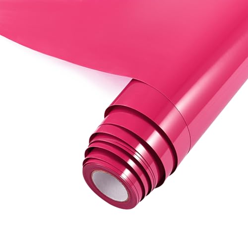NANAPLUMS Plotterfolie Textil, Transferfolie für Textilien - Flexfolie zum Aufbügeln, Plotterfolie für DIY Shirts, 30,5 cm x 150 cm, Rose Rot von NANAPLUMS