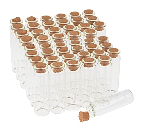 VBS XXL 48er-Pack Glasflaschen mit Korken 20ml Glasröhrchen von VBS