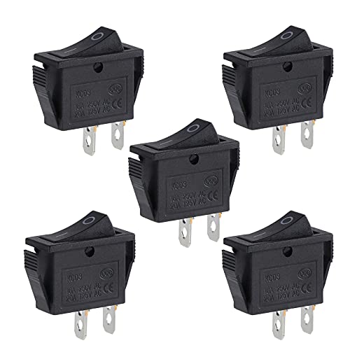 ESUMIC ON-Off 2 Position SPST 2 Pin Snap-in Wippschalter 16A / 250V 20A / 125V AC schwarz 5er Pack ESUMIC ON-Off 2 Position SPST 2 Pin Snap-in Wippschalter 16A / 250V 20A / 125V AC schwarz 5er Pack von ESUMIC