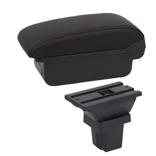 NANGAEBPPW Für Holden Für Trax Auto-Armlehnenbox 2013 2014 2015 2016 2017 2018 2019 2020 Armlehnenbox Armablagefach(A1 Schwarz Rot KEIN USB) von NANGAEBPPW