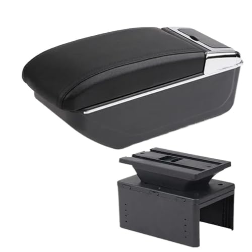 NANGAEBPPW Für Opel Für Zafira B Armlehne Innenraumteile Nachrüstteile Auto Armaturenbrett Mittel-Lagerbox Mit USB(B2 schwarze Linie KEIN USB) von NANGAEBPPW