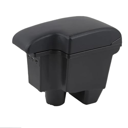 NANGAEBPPW Für Toyota Für Yaris Armlehnenbox Für Yaris Elegant Auto-Armlehne Aufbewahrungsbox 2021 2022 2023 2024 Nachrüstteile Innenraum(A2 Kunstleder) von NANGAEBPPW