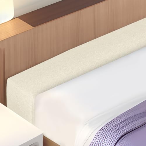 NANGELRN Benutzerdefinierte Größe Bett Wandspaltenfüller, Matratzenverlängerung, Bettlückenfüller, Bettbrücke für Einzel/Doppel/Kingsize Betten Kopfteil,Helles Beige,90x10x18cm von NANGELRN