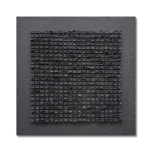 NANKAI Handbemalte schwarze, strukturierte abstrakte Kunst in einem zeitgenössischen, minimalistischen Stil, geeignet für Wanddekoration im Heimbüro oder im Korridor. Größe: 61 x 61 cm NANKAI Handbemalte schwarze, strukturierte abstrakte Kunst in einem zeitgenössischen, minimalistischen Stil, geeignet für Wanddekoration im Heimbüro oder im Korridor. Größe: 61 x 61 cm von NANKAI