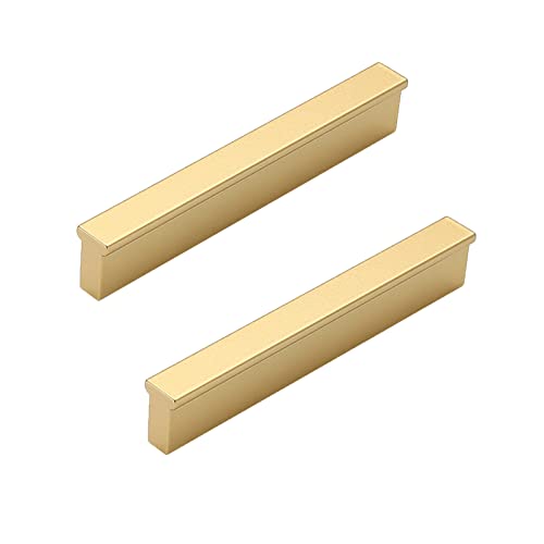 NANNAN0901 2 Stück Gold Massivgriff Küchengriffe Schränkegriffe Aluminiumlegierung Schublade Griffe Schlafzimmer Möbelgriff Türgriff Schrankgriff von NANNAN0901