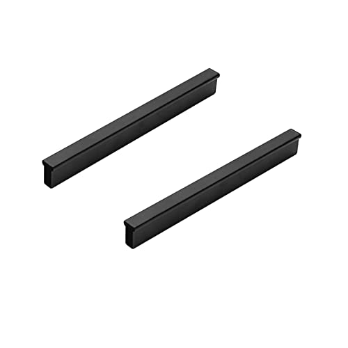 2 Stück Massive Schrankgriffe Aluminiumlegierung Küchengriff Möbelgriff Kleiderschrank Türgriffe Schlafzimmer Schubladen Hardware Griffe Schwarz, mit Schrauben (Length 180mm) von NANNAN0901