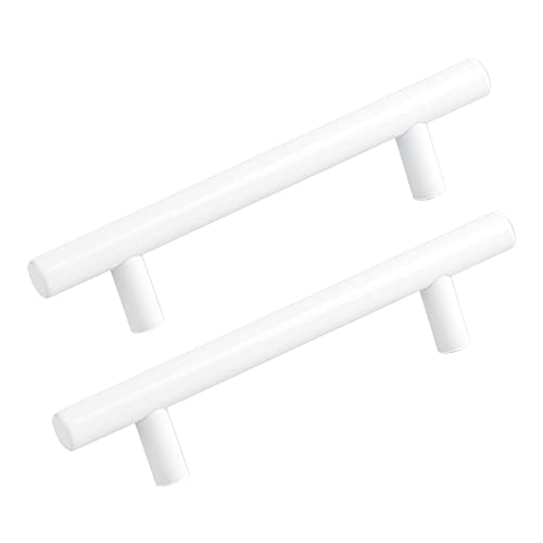 NANNAN0901 Weiße Küchengriffe Schranktürgriffe Massivem Aluminium Möbelgriffe Türknöpfe Schubladengriffe, für Schlafzimmer Kleiderschrank Kommode, 2 Stück (Hole distance 160mm) von NANNAN0901