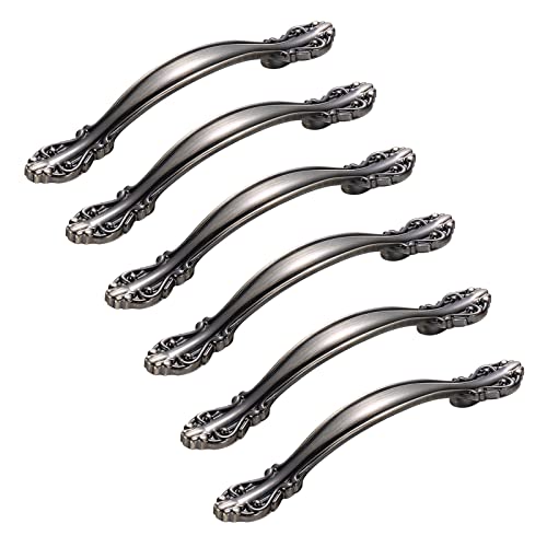 6 Stück Antike Bogengriffe Schrankgriffe Türgriffe Küchengriffe Zinklegierung Möbelgriffe Schubladengriffe Vintage Schlafzimmergriffe, Grünbronze (Hole distance 64mm) von NANNAN3360
