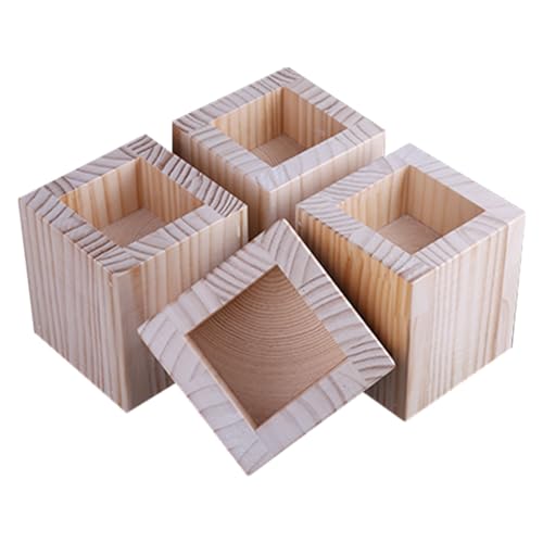 NANNAN3360 4 Stück Betterhöher Holz Möbelerhöher Hebt die Höhe um 3–20 cm Schwerlast Tischbeine Sofaerhöhung Stützfüße, Erhöhtes Gerät (A 4.5cm-Increase Height 5cm) von NANNAN3360