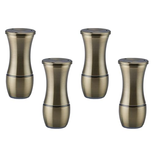 NANNAN3360 Dekorative Möbelfüße Aluminiumlegierung Sofafüße Möbelbeine 4 Stück Tischfüsse Höhenverstellbar um 1 cm Ersatz Bettfüße, Bowlingkugelform (Bronze,8cm) von NANNAN3360