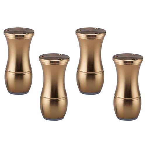 NANNAN3360 Dekorative Möbelfüße Aluminiumlegierung Sofafüße Möbelbeine 4 Stück Tischfüsse Höhenverstellbar um 1 cm Ersatz Bettfüße, Bowlingkugelform (Gold,10cm) von NANNAN3360