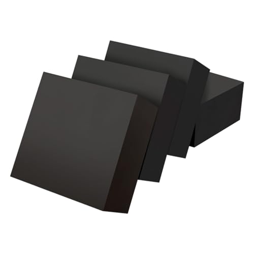 NANNAN3360 Gummi Möbelerhöher Schwarze Sofaerhöher Quadratische Bettstützbeine Fügt 1-5 cm Höhe Hinzu 4 Stück Möbelfüße, für Tisch Stuhl Schränke (100 × 100 × 10mm) von NANNAN3360