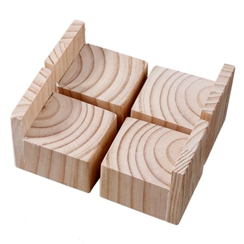 NANNAN3360 Holz Möbelerhöhungen Erhöhtes Gerät 4 Stück Betterhöher Schwerlast Sofabein Tischlifte Stützfüße, für Schränke Kleiderschrank Schreibtisch Couch (A 12cm-Increase Height 10cm) von NANNAN3360