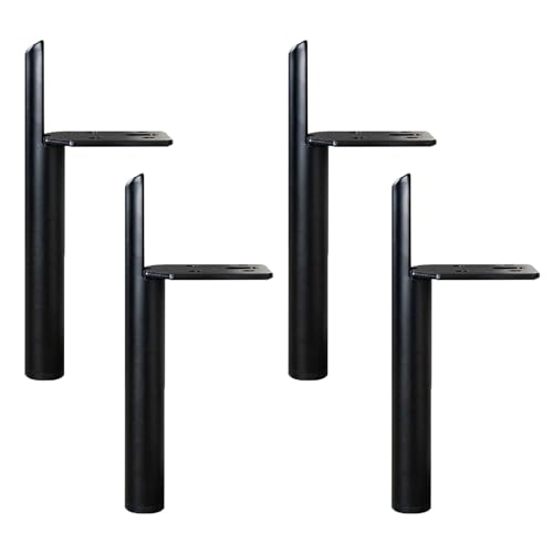 NANNAN3360 Mattschwarze Möbelfüße Eisen Sofabeine Metallfüsse Ersatz Möbelbeine 4 Stück Schrankbeine Stützfüße, für Bett Tisch und Couch (18cm) von NANNAN3360