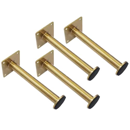 NANNAN3360 Möbelbeine Gold Sofafüsse Dekorative Möbelfüße 4 Stück Tischfüße Verstellbare Kabinettfüße Edelstahl, Ersatzfüße Möbelbeschläge (30cm) von NANNAN3360