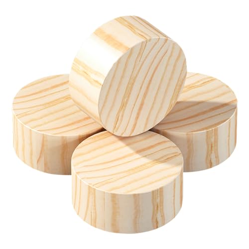 NANNAN3360 Sofaerhöher aus Holz Möbefüße Runde Möbelerhöhungen Schwerlast Tischerhöhung mit Schutzpolster 4 Stück Bettbeine, für Stuhl Couch Bett Schreibtisch (5 × 2cm) von NANNAN3360