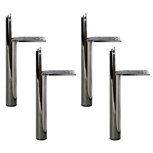 NANNAN3360 Strahlendes Schwarz Sofafüße Möbelfüße Metallfüsse 4 Stück Stützbeine Ersatz Schrankbeine Tragkraft bis 800 kg, DIY-Hardware (13cm) von NANNAN3360