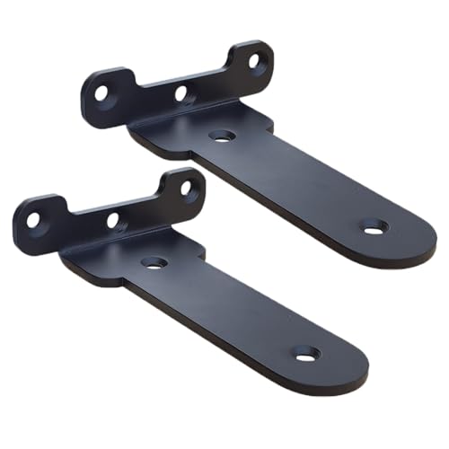 Schwarzer Regalwinkel Unsichtbarer Regalträger 5mm Dicke Schwerlast Regalhalterungen Wandkonsole Regalhalter aus Eisen 2 Stück, Tragkraft 50 kg (300mm/11.8in) von NANNAN3360