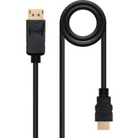 Nano Cable - Displayport zu Hdmi Kabel Schwarz 1m Nanocable 10.15.4301 von NANO CABLE