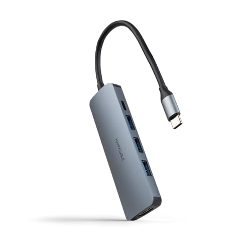 Docking Tipo-C Nanocable 10.16.4605-3xUSB- 1xHDMI 4K- 1xUSB Tipo-C PD- Gris von NANOCABLE