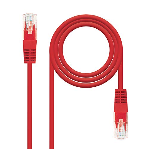 Nanocable 10.20.0201 - Ethernet KreuzNetzwerkkabel RJ45, Cat.5e UTP, AWG24, rot, 1.0 mts von NANOCABLE