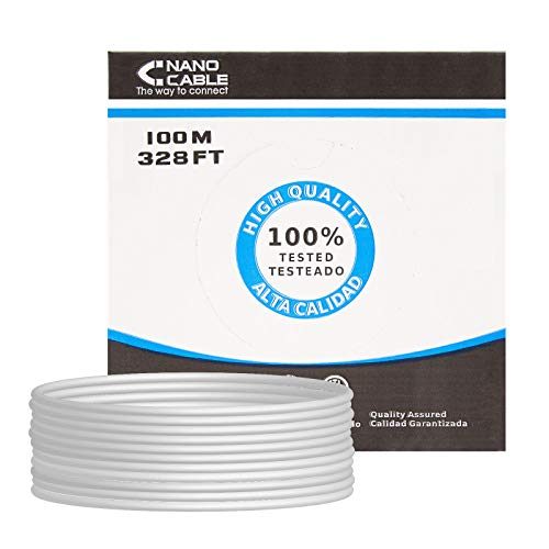 Nanocable 10.20.0702-FLEX - Flexibles Ethernet Netzwerkkabel Spule RJ45 Cat.5E FTP AWG24, Grau, 100 mts von NANOCABLE