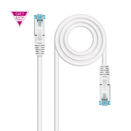 Nanocable 10.20.1702-W - Netzwerkkabel Kat.7 600MHZ LSZH SFTP PIMF AWG26, Weiß, 2 m von NANOCABLE