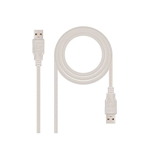 Nanocable 2.0 Typ A/M-A/M 3.0 m USB Kabel (Typ A/M-A/M, 3,0 m, USB A, USB 2.0, beige von NANOCABLE