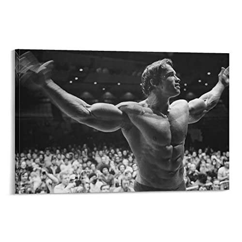 NANXIANG Arnold Schwarzenegger American Bodybuilder Kunst Dekoration Poster Coole Kunstwerke Malerei Wandkunst Leinwand Drucke hängende Bild Poster 61 x 91 cm von NANXIANG
