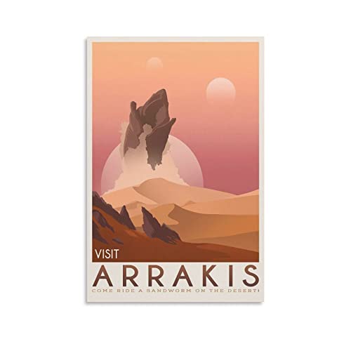 NANXIANG Arrakis Dune Sandworm Frank Herbert Poster Retro Reise Poster Coole Kunstwerke Malerei Wandkunst Leinwand Drucke Hängende Bild Poster 61 x 91,4 cm ( von NANXIANG