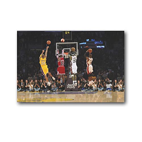 NANXIANG Basketball Poster Basketball Superstar Memorial Collection Poster Kein Bild Druck Leinwand Poster Wandfarbe Kunst Poster Dekor Moderne Wohnkunstwerke 24x von NANXIANG