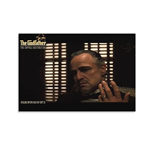 NANXIANG Der Pate – Poster Marlon Brando und Vito Corleone Leinwand-Kunstdruck und Wandkunstdruck von NANXIANG