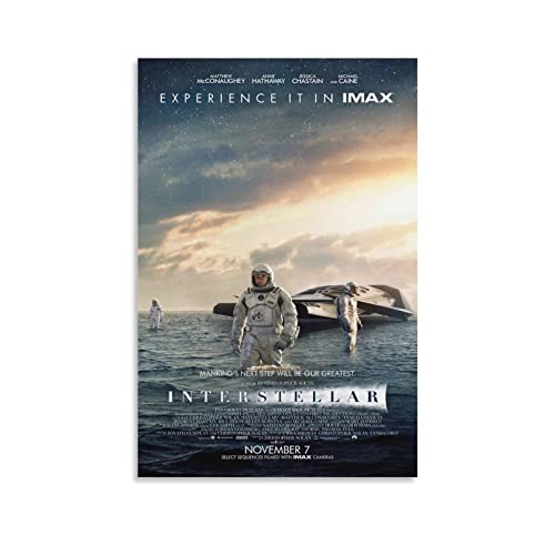 NANXIANG Interstellar – Filmposter Poster Wandkunst Poster Scrollen Leinwand Gemälde Bild Wohnzimmer Dekor von NANXIANG