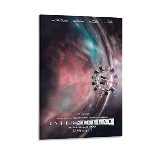 NANXIANG Interstellar Poster Filmposter Leinwand Gemälde Poster Wandkunst Deko Bild Drucke Modern De von NANXIANG
