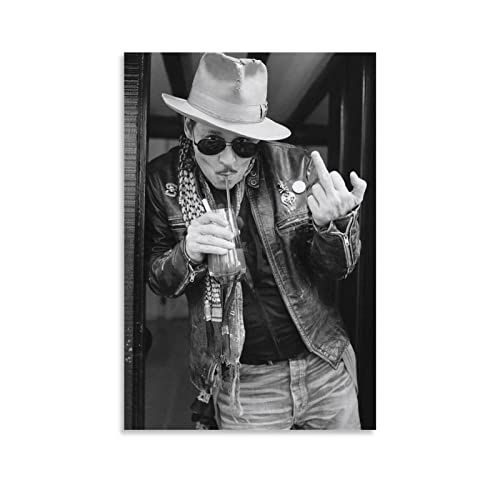 NANXIANG Johnny Depp Filmposter Schauspieler Poster Bar Dekoration Poster 3 (1) Gemälde auf Leinwand Wandkunst Poster Scrollen von NANXIANG