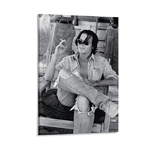 NANXIANG Johnny Depp Filmschauspieler Poster Bar Dekoration Poster 2 Bilder Druck Leinwand Poster Wandfarbe Kunst Po von NANXIANG