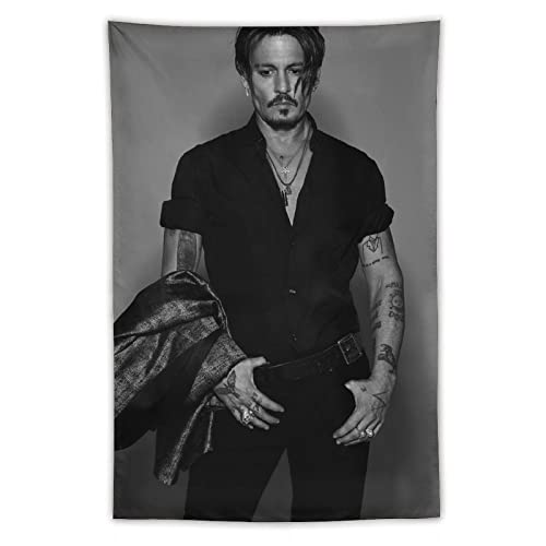 NANXIANG Johnny Depp Filmschauspieler Wandteppich Dekoration Wandteppich 6 Wandkunst Bild Malerei Tapisserie Polyester Prin von NANXIANG