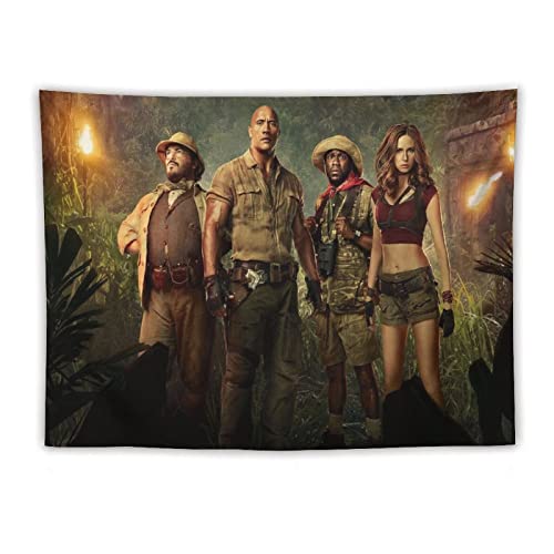 NANXIANG Jumanji-Film-Wandteppich, Dschungel-Abenteuer, Komödie, Wandkunst, Tapisserie, Polyester, Tapisserie von NANXIANG