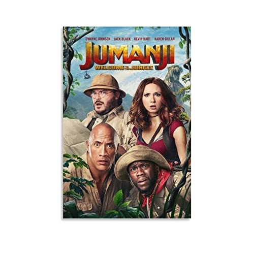 NANXIANG Jumanji Welcome to the Jungle Movie Poster Bühne Foto Bild Druck Leinwand Poster Wandfarbe Kunst Po von NANXIANG