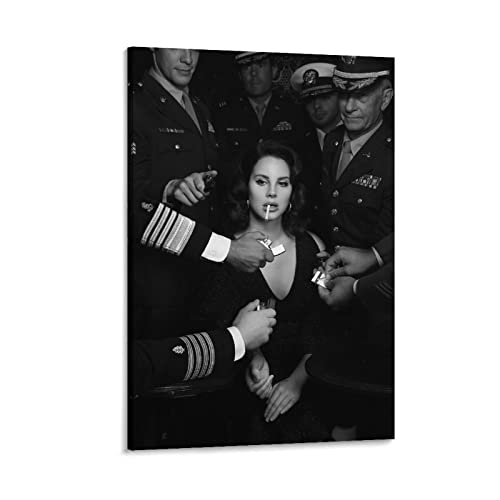 NANXIANG Lana Del Rey Klassisches Poster Amerikanische weibliche Sängerin Wandkunst Poster Scrollen Leinwand Gemälde Bild Li von NANXIANG