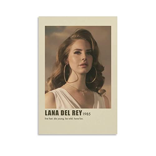 NANXIANG Lana Del Rey Poster Porträt der amerikanischen weiblichen Sängerin Leinwand Poster Wandkunst Bild Drucke Hängend von NANXIANG