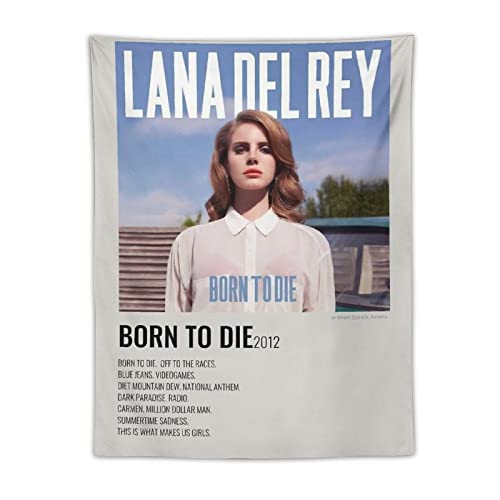 NANXIANG Lana Del Rey Wandteppich, amerikanische Sängerin, Kunst, Musik, Wandteppich, dekorative Malerei, Polyester, W von NANXIANG