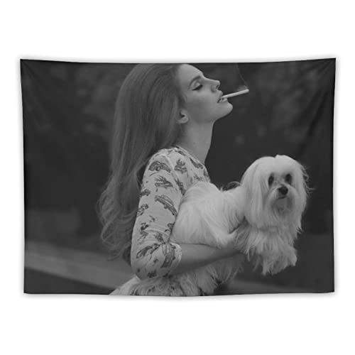 NANXIANG Lana Del Rey Tapisserie Kunst Porträt der amerikanischen weiblichen Sängerin 1 Polyester Wandkunst Wandteppich Dekorativ von NANXIANG