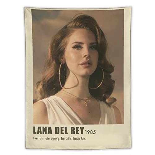 NANXIANG Lana Del Rey Tapisserie Porträt der amerikanischen weiblichen Sängerin Kunstwerke Bild Druck Tapisserie Wandkunst Schmerzen von NANXIANG