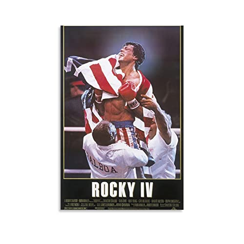 NANXIANG Rocky IV Filmposter Retro Filmposter Wandkunst Bild Malerei Poster Leinwand Druck Poster Kunst von NANXIANG