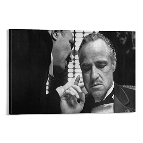 NANXIANG The Godfather – Retro Filmposter Monochrome Bild Druck Wandkunst Poster Gemälde Leinwand Poster von NANXIANG